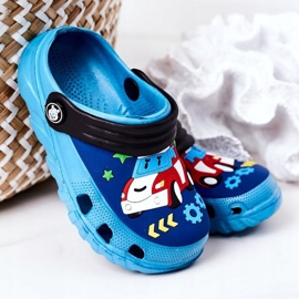 Children's Foam Slippers Crocs Blue Black Oscar 2 Children's Foam Slippers Crocs Blue Black Oscar 2