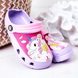 Children's Foam Slippers Crocs Violet Pink Oscar 2