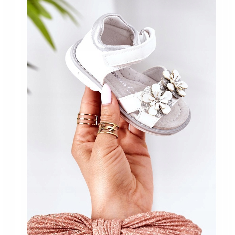 Apawwa Children's Sandals With White Maysa Velcro 1