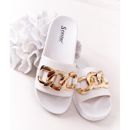 PS1 One Moment Rubber Flip Flops With A Chain white 1