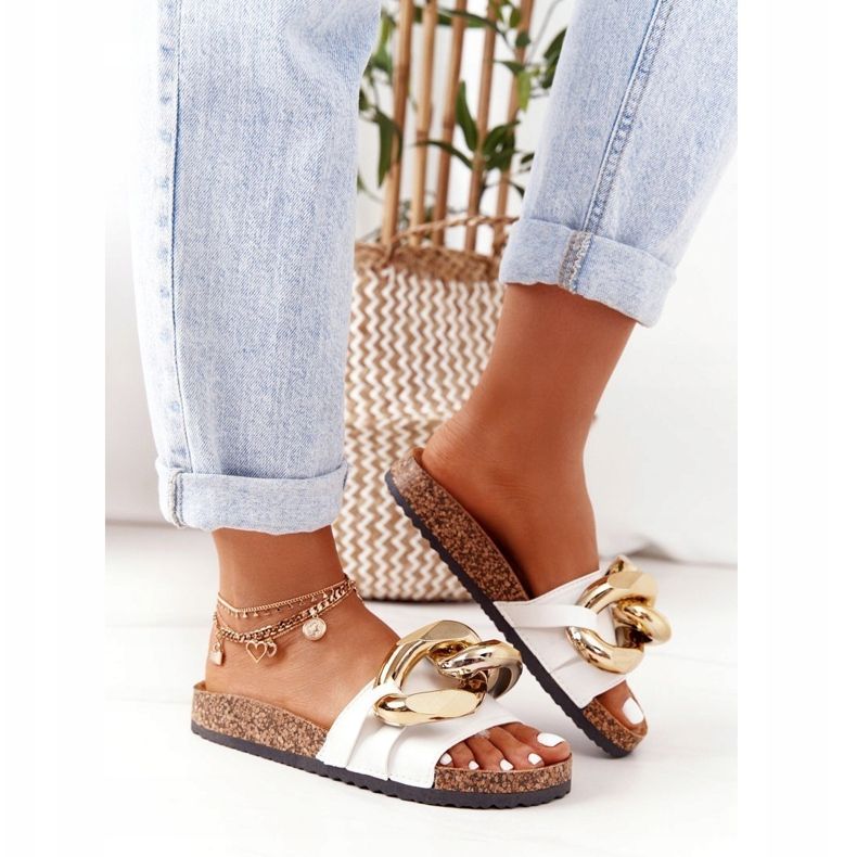 PS1 White Flip Flops With A Chain Last Dance 2