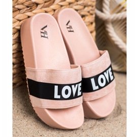 SHELOVET Slippers On The Love Platform pink 2
