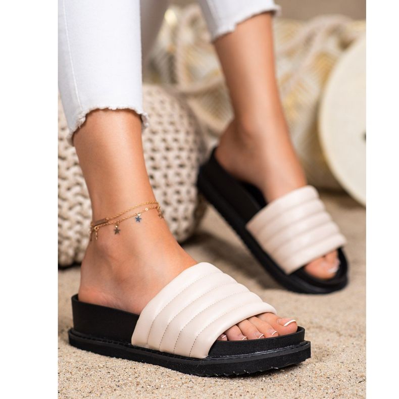 Seastar Light Eco Leather Slippers beige 1 Seastar Light Eco Leather Slippers beige 1