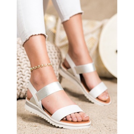 Best Shoes Fashionable Slip-On Sandals silver 1