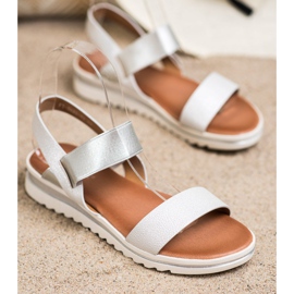 Best Shoes Fashionable Slip-On Sandals silver 2