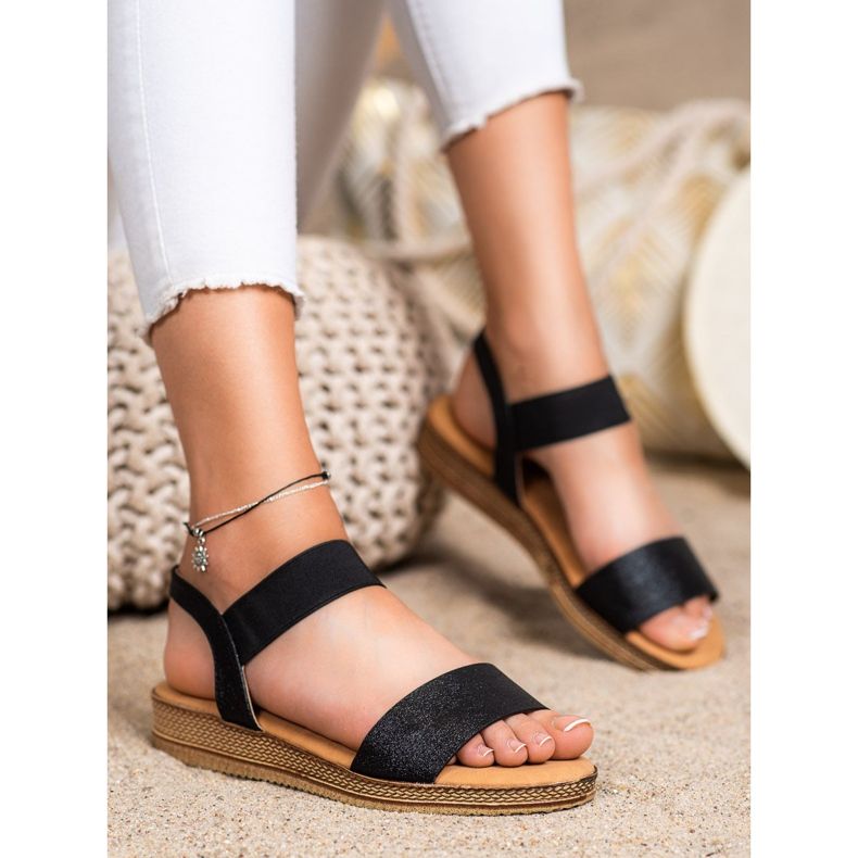 Kayla Black Slip On Sandals 2