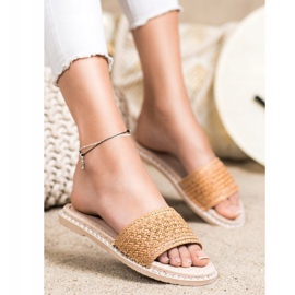 SHELOVET Casual Braided Slippers beige 1