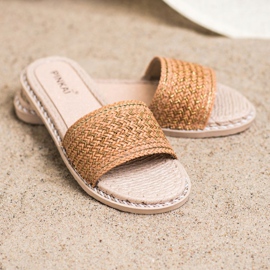 SHELOVET Casual Braided Slippers beige 2