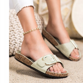 Anesia Paris Casual Suede Slippers green 1 Anesia Paris Casual Suede Slippers green 1