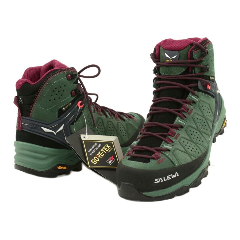 Salewa Ws Alp Trainer 2 Mid Gtx W 61383-5085 trekking shoes black green 3