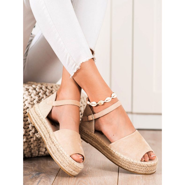 Bestelle Open Toe Espadrilles beige 1