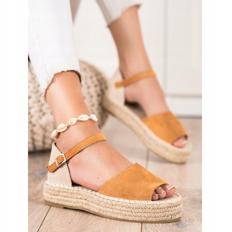 Bestelle Open Toe Espadrilles beige brown 1