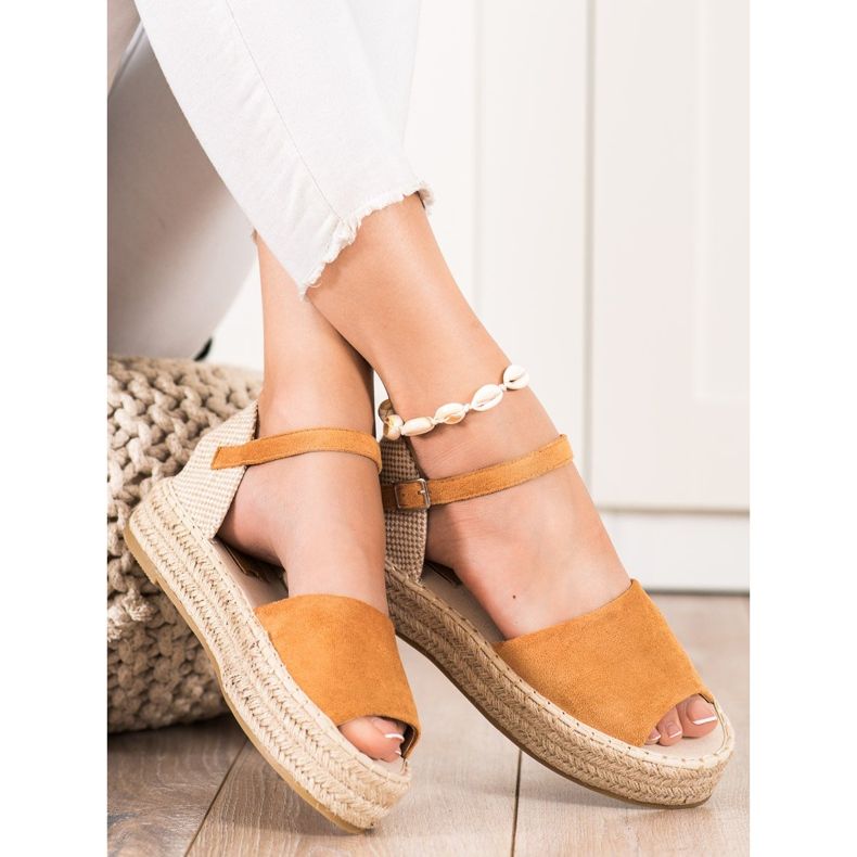 Bestelle Open Toe Espadrilles beige brown 2