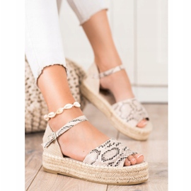 Bestelle Open Toe Espadrilles beige 1