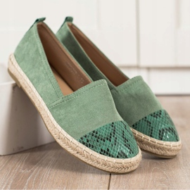 Bestelle Espadrilles With Snake Print Insert green 1
