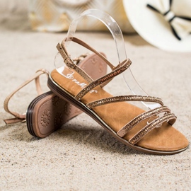 Fama Elegant flat sandals golden 1