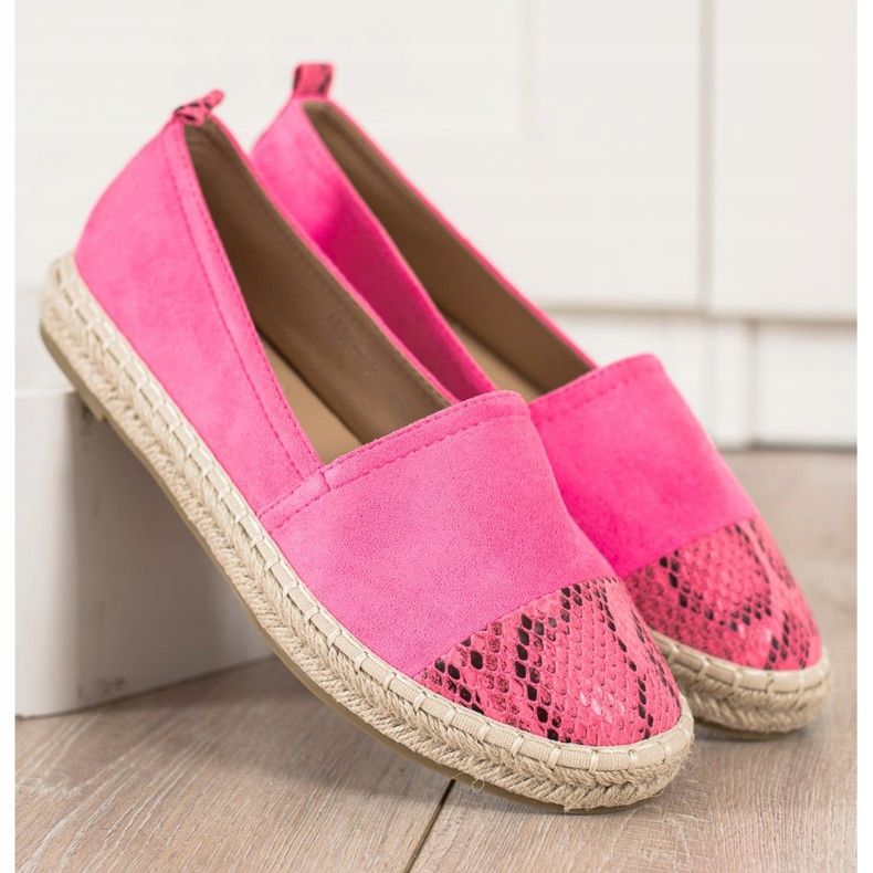 Bestelle Espadrilles With Snake Print Insert pink 1