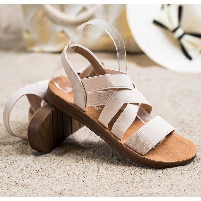 Super Mode Slip-on Sandals With Straps beige 1