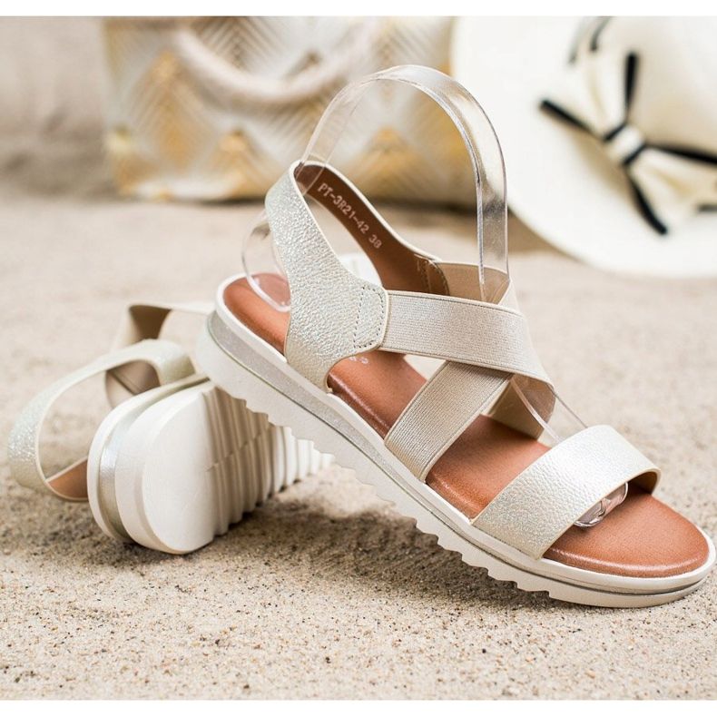 Best Shoes Slip-on Sandals With Glitter golden 1