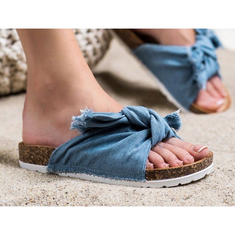 Forever Folie Comfortable Textile Slippers blue 2