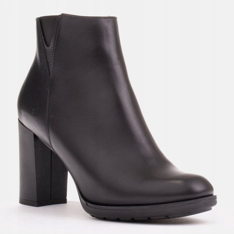 Marco Shoes black leather ankle boots 1