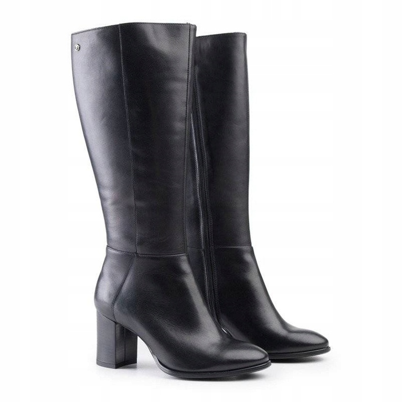 Marco Shoes Marco women's leather boots black 1