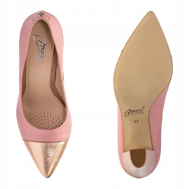 Marco Shoes Pink Marco pumps with a gold toe 2 Marco Shoes Pink Marco pumps with a gold toe 2