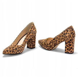 Marco Shoes Marco 1066P panther leather pumps brown 2 Marco Shoes Marco 1066P panther leather pumps brown 2