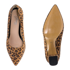 Marco Shoes Marco 1066P panther leather pumps brown 1 Marco Shoes Marco 1066P panther leather pumps brown 1