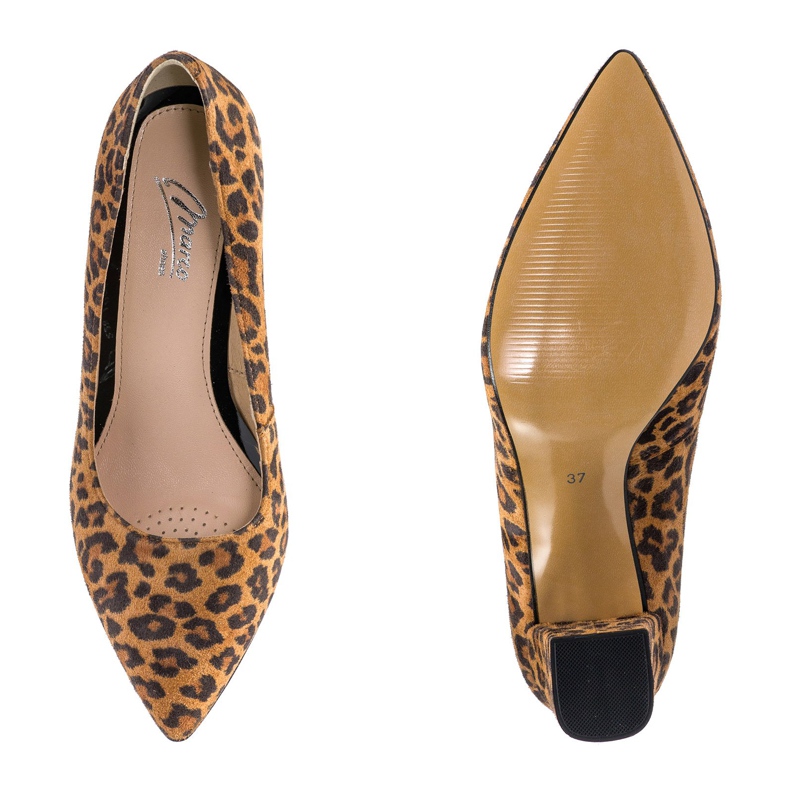 Marco Shoes Marco 1066P panther leather pumps brown 1 Marco Shoes Marco 1066P panther leather pumps brown 1