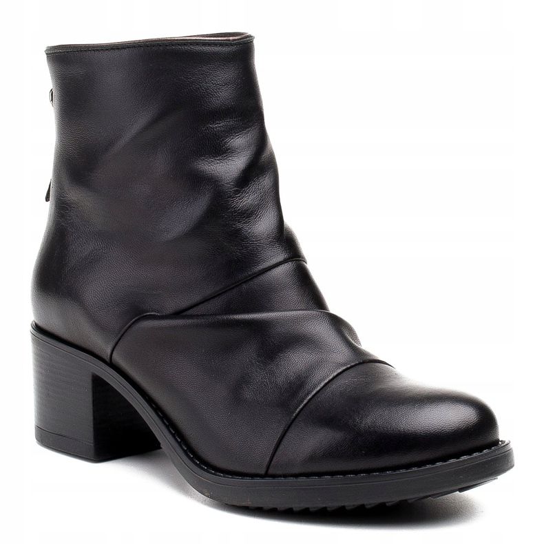 Marco Shoes Women's boots 1258B Marco made of wrinkled leather black 1 Marco Shoes Women's boots 1258B Marco made of wrinkled leather black 1
