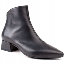 Marco Shoes Marco 1288B boots with low heels in leather black 1