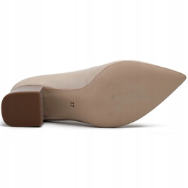 Marco Shoes Beige 1038P pumps on a stable heel 1