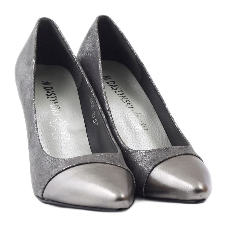 M.Daszyński Shiny pumps Daszyński DA28 grey 4
