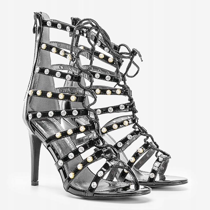 Black sandals on the stiletto The Twist 1