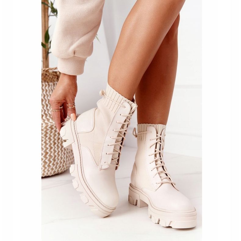 PS1 Women's Boots Workers Beige Megan 1