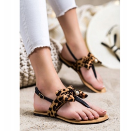 Seastar Stylish Sandals With A Bow brown black 2