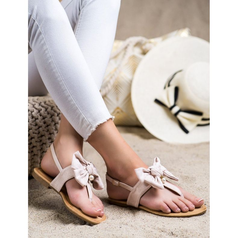Seastar Stylish Sandals With A Bow beige 1