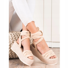 Seastar Tied Sandals On A High Platform beige 2