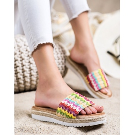 SHELOVET Espadrilles Slippers On The Platform multicolored 2