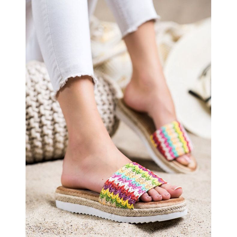 SHELOVET Espadrilles Slippers On The Platform multicolored 2