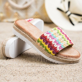 SHELOVET Espadrilles Slippers On The Platform multicolored 1