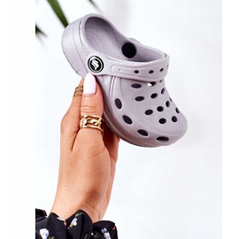 Children's Slippers Foam Kroks Gray Lucas grey 2 Children's Slippers Foam Kroks Gray Lucas grey 2