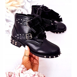 Children's Warm Boots With Studs Lu Boo Black 1