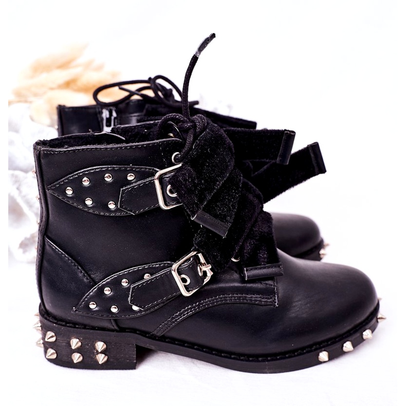 Children's Warm Boots With Studs Lu Boo Black 2