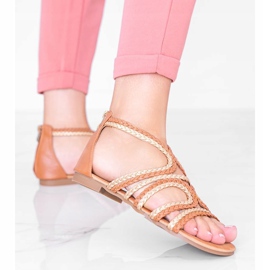 Velvet Night camel women's sandals brown golden 1
