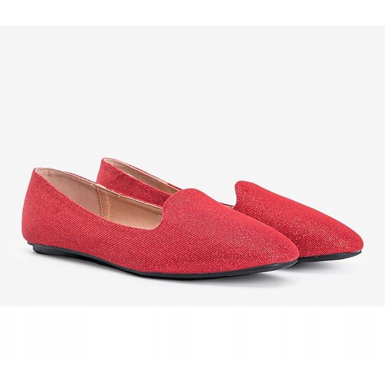 Red ballerinas with Larissa cubic zirconia 1