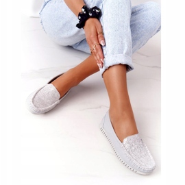 Women's Leather Loafers S.Barski 97630 Gray grey 4 Women's Leather Loafers S.Barski 97630 Gray grey 4