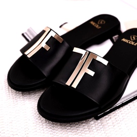 Elegant Women's Slippers Black Nicole Dilmah 5