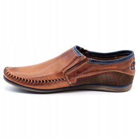 KOMODO Leather men's shoes 847 brown navy blue 1 KOMODO Leather men's shoes 847 brown navy blue 1